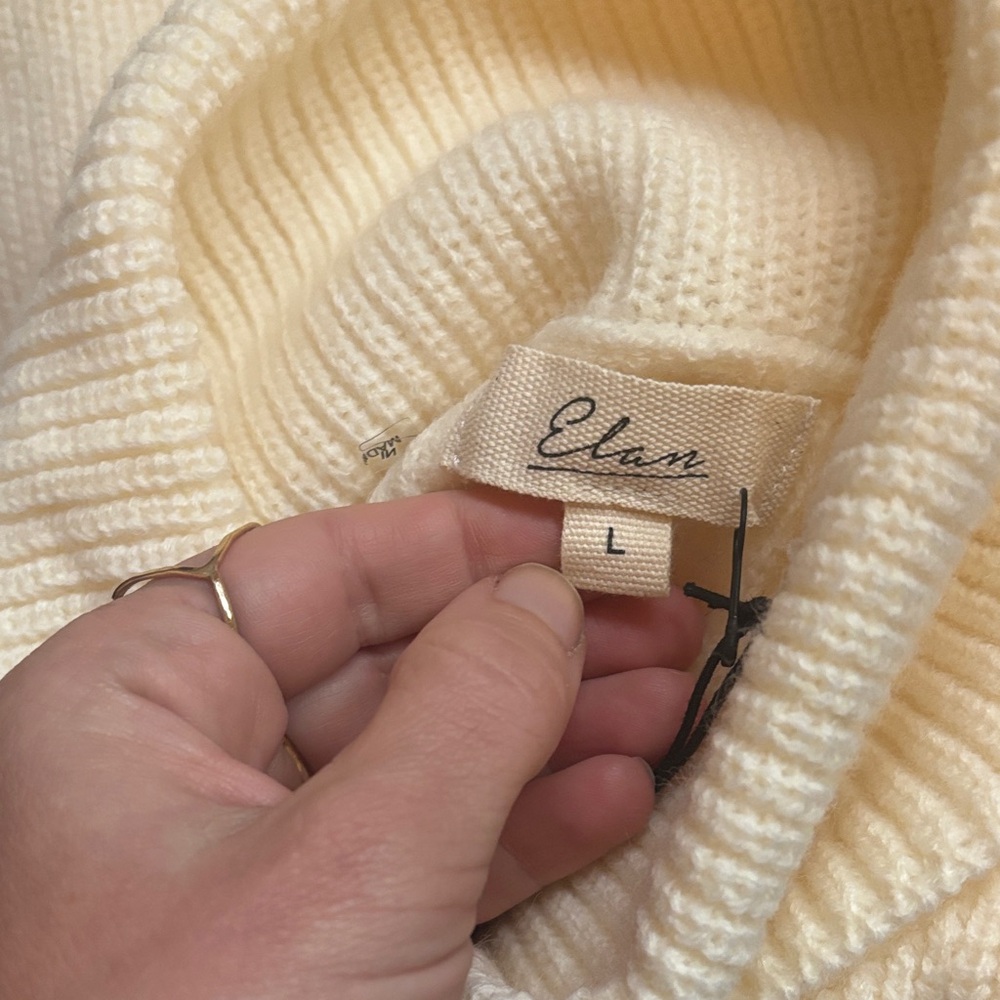 Elan Off-White Turtleneck Sweater - Picture 5 of 6